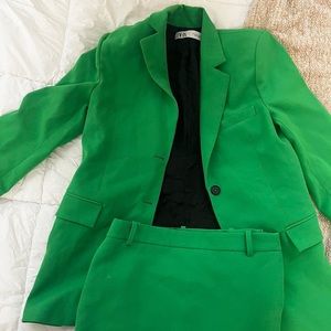 Zara blazer mini skirt set